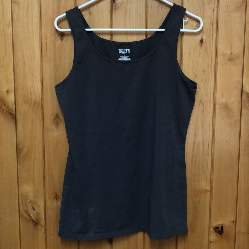 Duluth Trading Women's No-Yank Tank Coal Large
